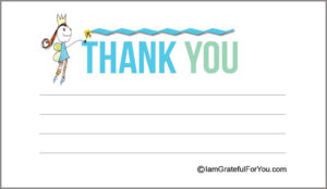 Back design of I am grateful for you cards